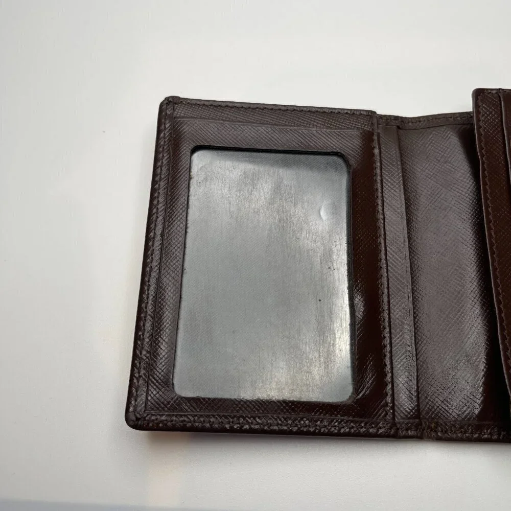 Givenchy Brown Leather Bifold Wallet with ID Pocket - Preowned